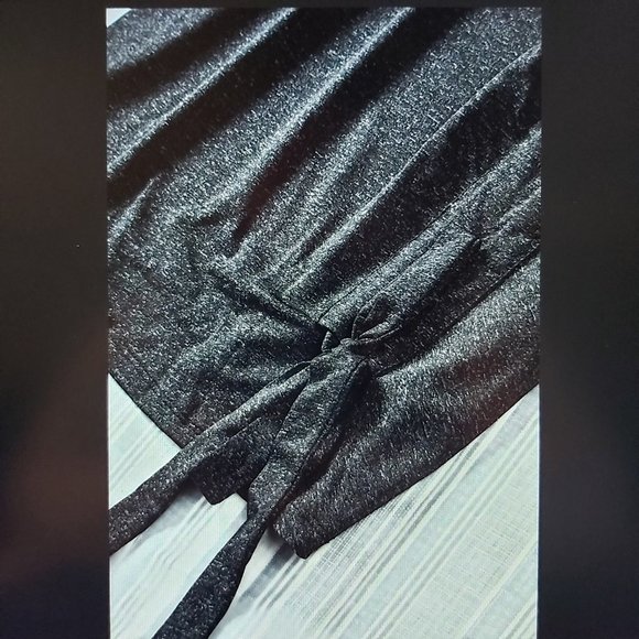 092. Black Casual Crew Neck Ruched Mini Dress Size M - Picture 6 of 9